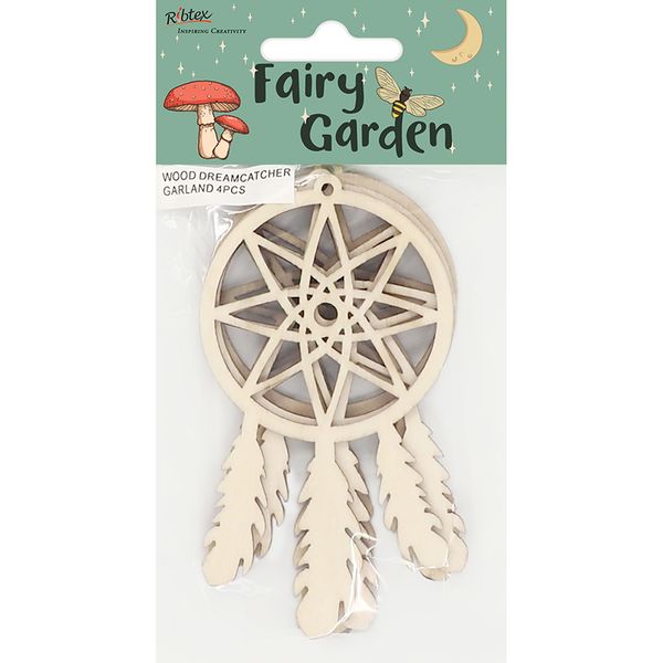 WOOD DREAMCATCHER GARLAND 4PCS