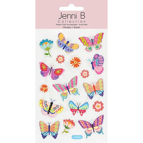 JB PUFFY STICKERS BUTTERFLIES