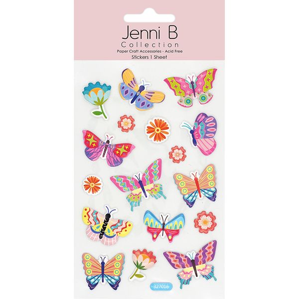 JB PUFFY STICKERS BUTTERFLIES - Arbee Craft