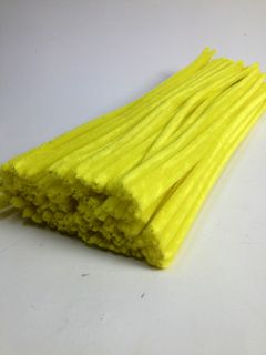 Chenille Sticks 6mm Yellow Pkt 100