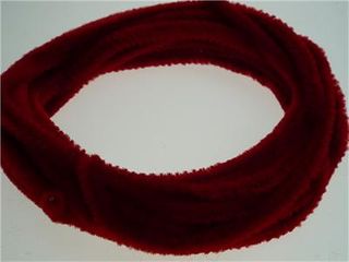 Chenille Stick Continuous 6mm Red 5m
