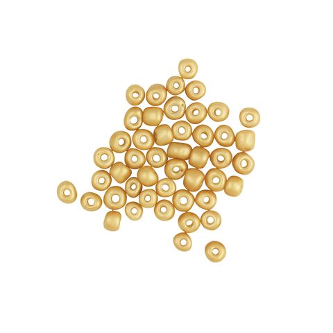 Bead Glass Seed 3.6Mm Matt Gold 25G