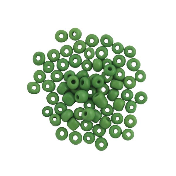 Bead Glass Seed 3.6Mm Solid Green 25G