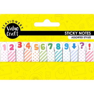 STICKY MARKER TABS NUMBERS 12PCS