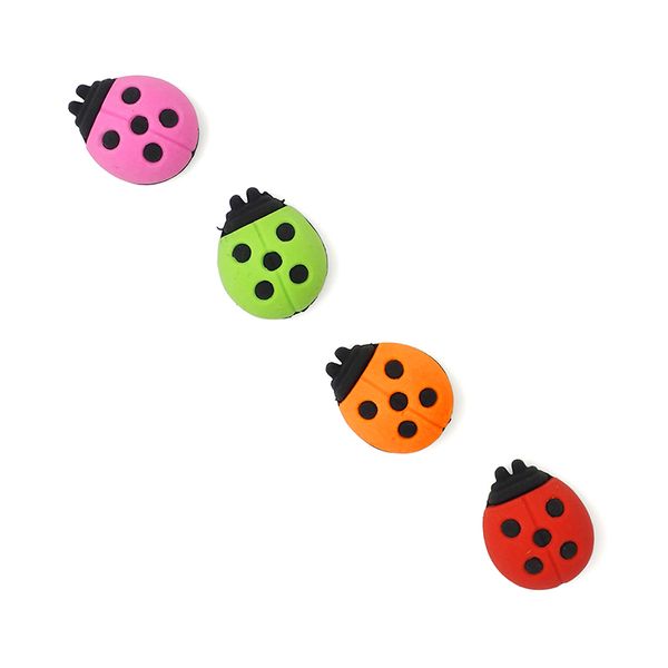 MINI NOVELTY LADYBUG ERASERS 4PCS Arbee Craft