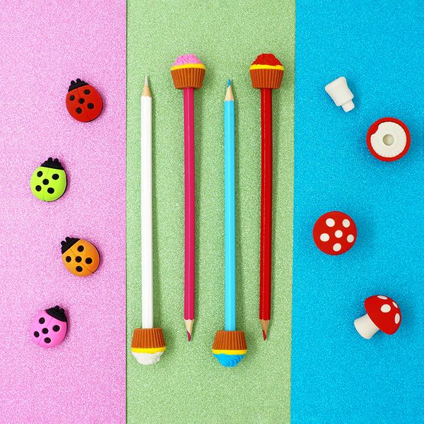 MINI NOVELTY LADYBUG ERASERS 4PCS Arbee Craft