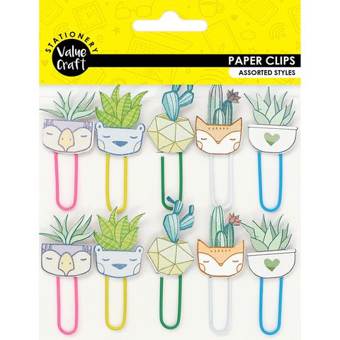 WOODEN PAPER CLIPS PLANTS 10PCS