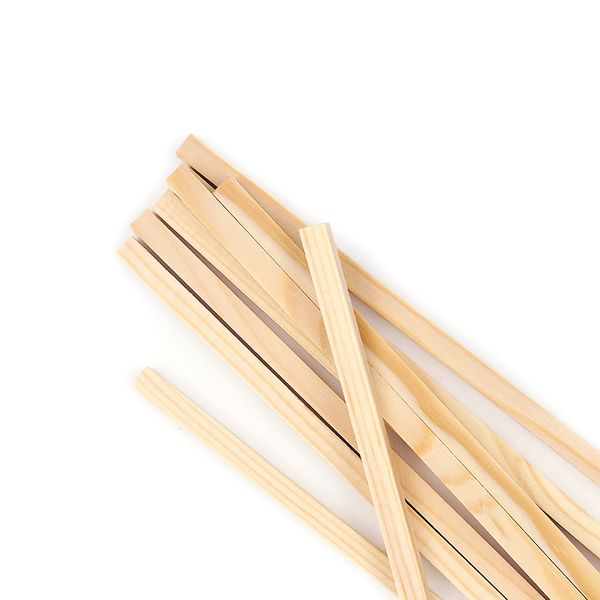 WOOD SQUARE STICKS 150MM NATURAL 16PCS