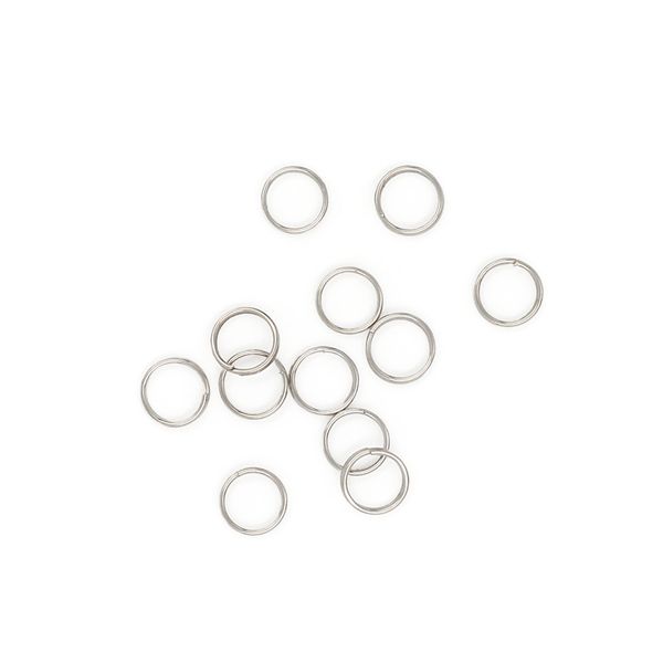 JF SPLIT RINGS 8MM SILVER 50PCS Arbee Craft