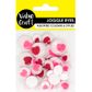 CRAFT JOGGLE EYES ADHESIVE HEARTS 52PCS