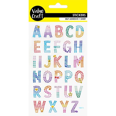 STICKERS CRYSTAL DOTS LETTERS 1SH