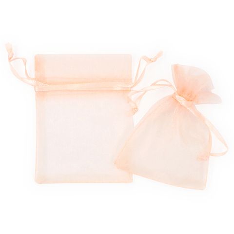 ORGANZA MINI 10CM x 7.5CM PEACH 7PCS