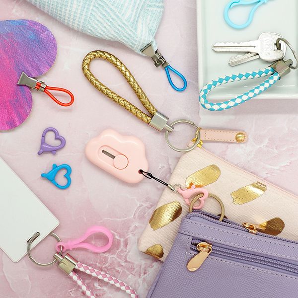 WOVEN PU KEYCHAINS PASTEL 2PCS