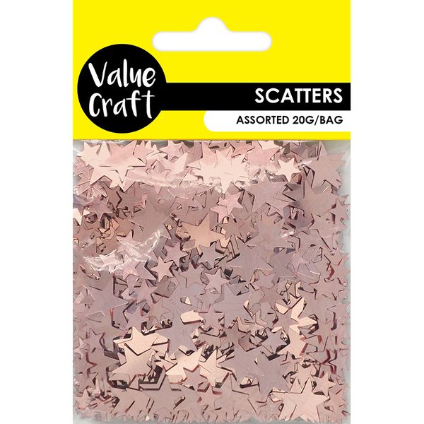 CRAFT SCATTERS STAR 2 SIZES ROSE 20G