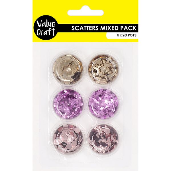 CRAFT SCATTERS 6 POTS MIX ASSORTED