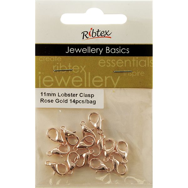 Lobster Clasp 11mm Rose Gold 14Pcs