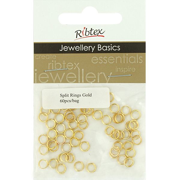 Split Rings 6mm Gold 60Pcs