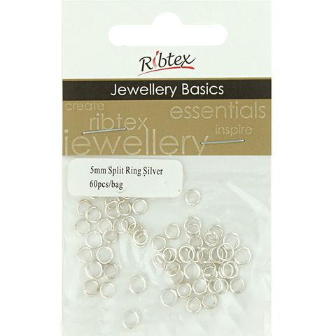 Split Rings 6mm Silver 60Pcs