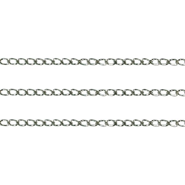 Chain Twisted Oval Link 3x2mm Silver 1m