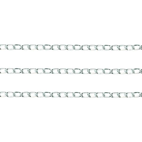 Chain Twisted Oval Link 3x2mm Silver 1m