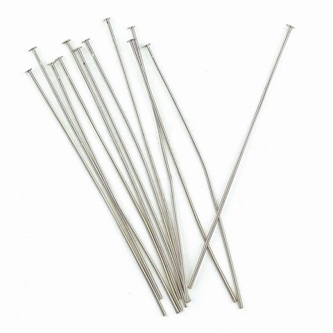 Head Pins 65mm Silver 15Pcs