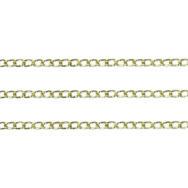 Chain Twisted Oval Link 3x2mm Gold 1m
