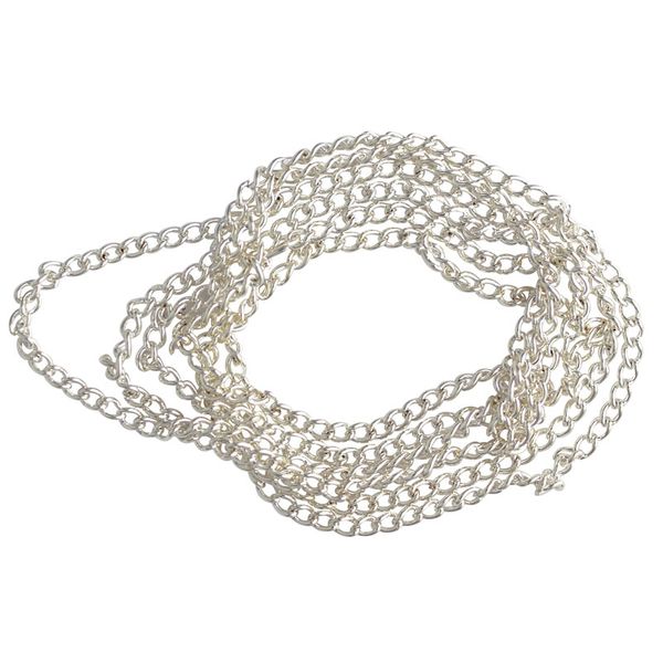 Chain Twisted Oval Link 4x2mm Silver 1m