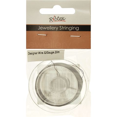 Designer Wire 32Gauge Black 20m