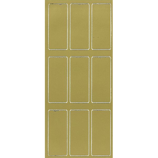 Stickers Labels Rectangle Solid Gold