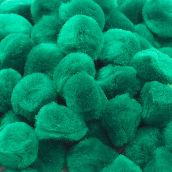 Pom Poms Green 25mm Pkt 30