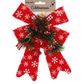 XMAS LARGE BOW ORNAMENT RED 1PC