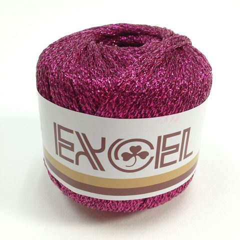 Metallic Yarn Fushcia 20g