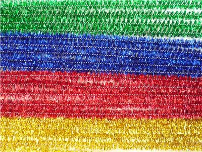 Chenille Tinsel 6mm Primary Pkt 20