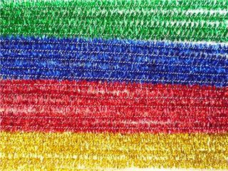 Chenille Tinsel 6mm Primary Pkt 20