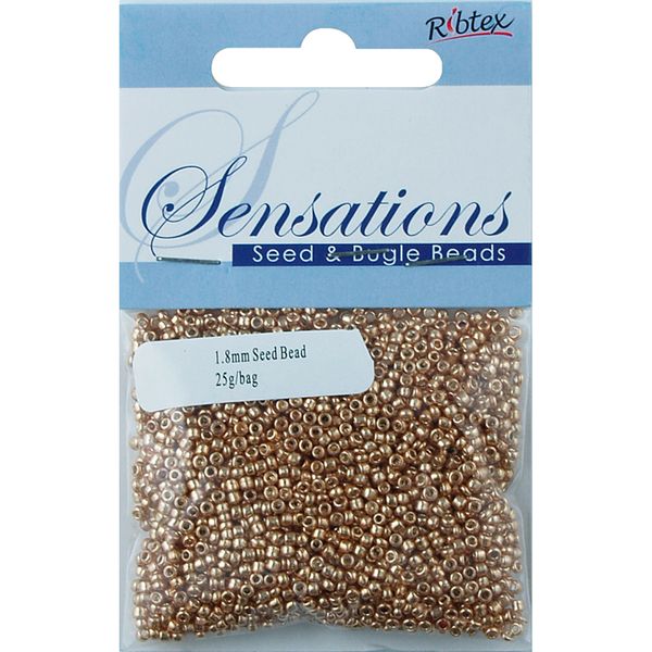 Bead Glass Seed 1.8Mm Pale Gold 25G