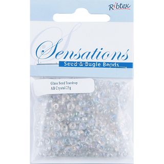 Bead Glass Seed Teardrop Ab Cry 25G