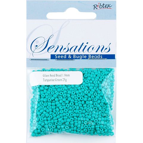 Bead Glass Seed 1.8Mm Turquoise Gr 25G