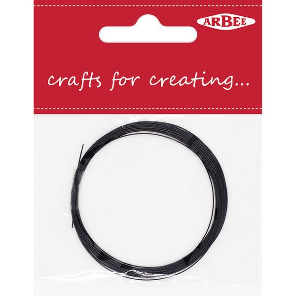 Beading Wire 0.38mm Black 4m