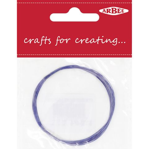 Beading Wire 0.38mm Blue 4m