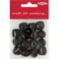 Wood Beads Barrel 17x18mm Brown Pkt 15