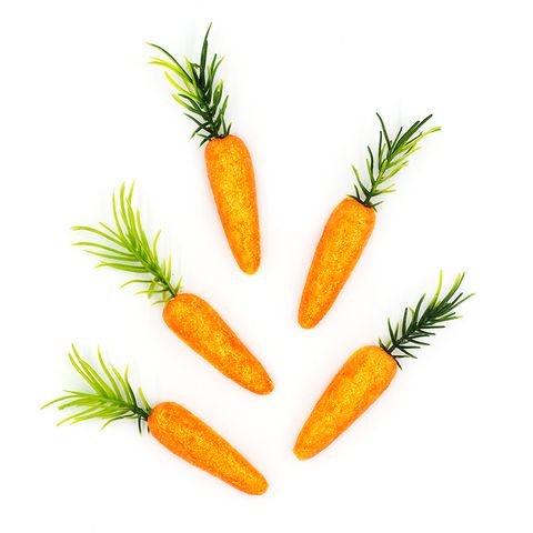 Easter Glitter Carrots 5pcs