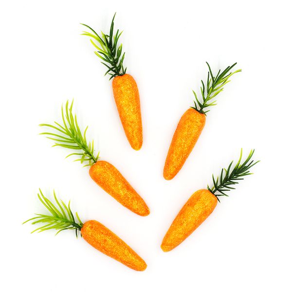 Easter Glitter Carrots 5pcs