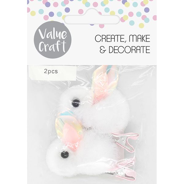 EASTER BUNNY TULLE HAIRCLIPS 2PCS