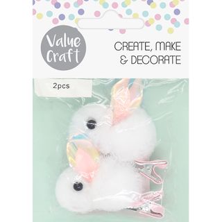 EASTER BUNNY TULLE HAIRCLIPS 2PCS