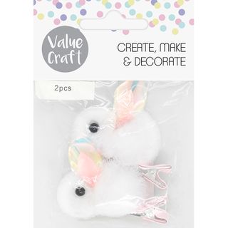 EASTER BUNNY TULLE HAIRCLIPS 2PCS