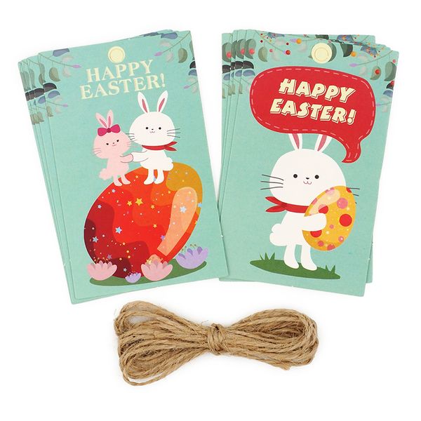 EASTER GIFT TAGS HAPPY EASTER ASST 8PCS