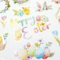 EASTER FOIL STICKERS EGG BASKETS 1SH