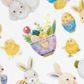 EASTER FOIL STICKERS RABBITS 1PCS