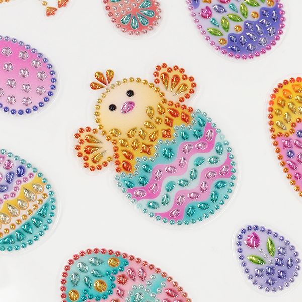 EASTER CRYSTAL STICKERS CHICKS EGGS 1PCS
