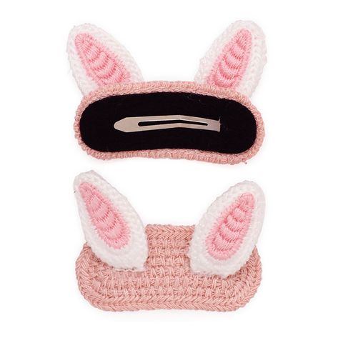 EASTER KNITTED BUNNY HAIRCLIPS 2PCS